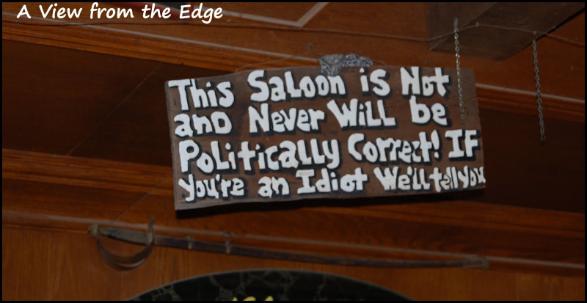 This saloon is not and never will be politically correct. If you are an idiot, we'll tell you.