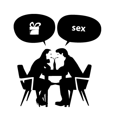 a fuuny GIF photo illustrating the different ways that men and women think about dating, marriage, and love.